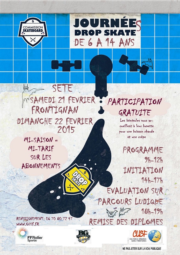 cusf ecole de skate du bassin de thau journee dropskate